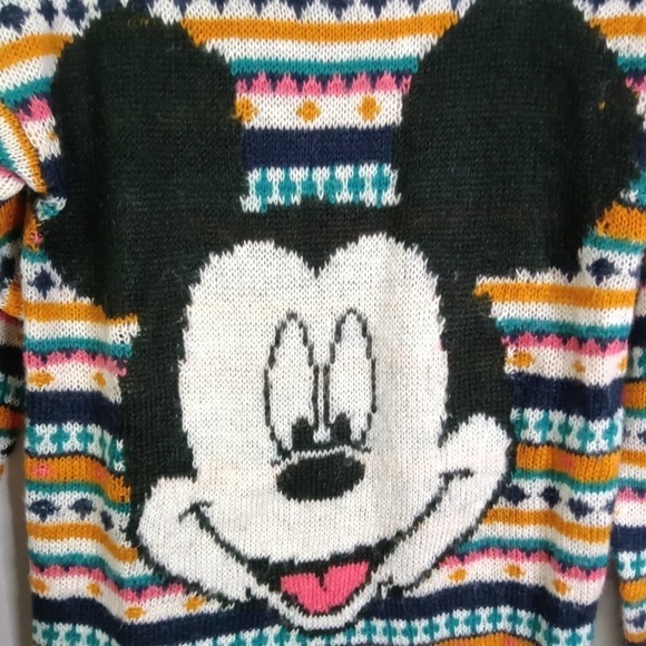 H&M Divided Disney Mickey Mouse Striped Mohair Sweater XS - Picture 6 of 8